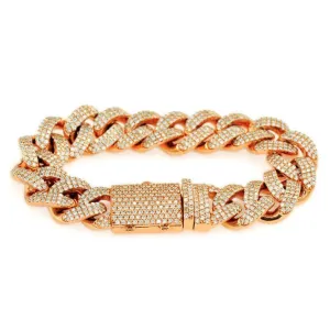 JDBR121.8 - DIAMOND CUBAN LINK BRACELET