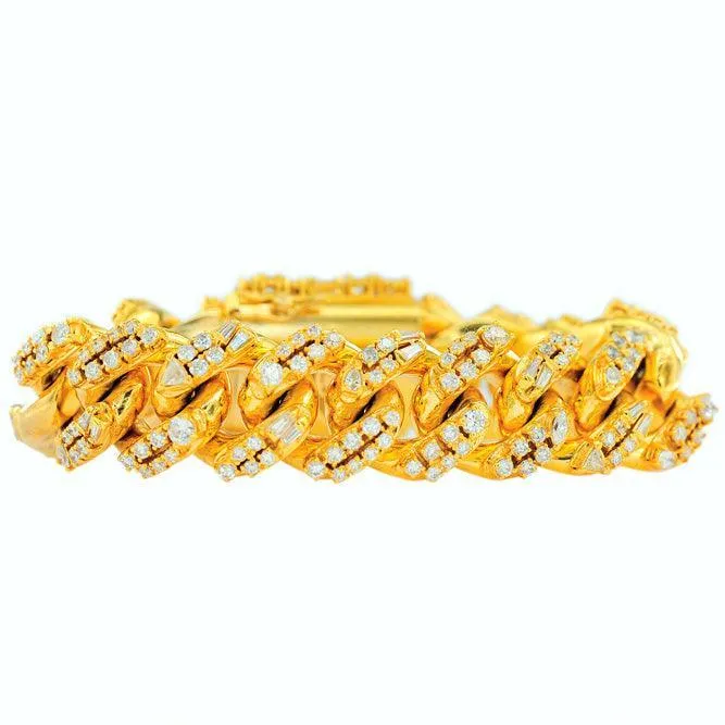JDBR2691 - DIAMOND CUBAN LINK BRACELET