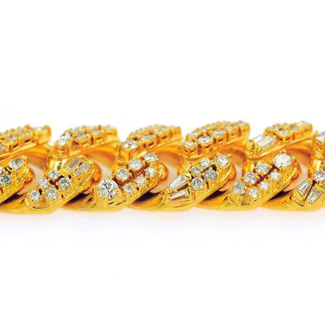 JDBR2691 - DIAMOND CUBAN LINK BRACELET