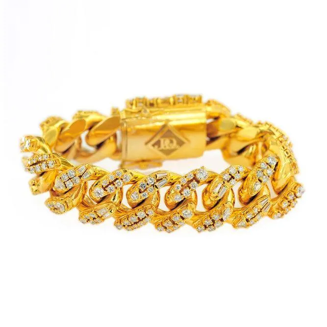 JDBR2691 - DIAMOND CUBAN LINK BRACELET