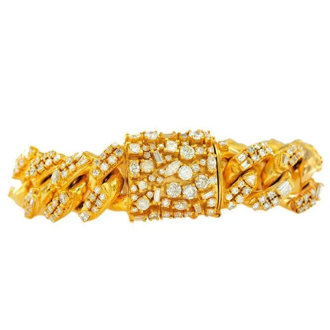 JDBR2691 - DIAMOND CUBAN LINK BRACELET