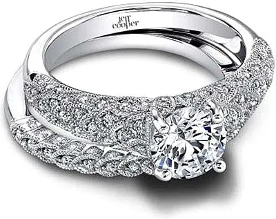 Jeff Cooper 'Arielle' Pave Diamond Engagement Ring