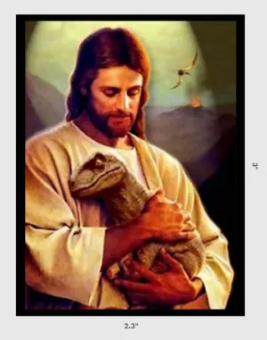 JESUS CUDDLES STICKER