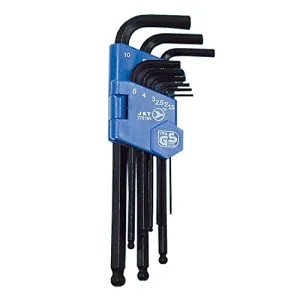 Jet 775184-9-Piece Metric Ball Nose Hex Key Set