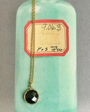 Jet Black Checkerboard CZ Necklace