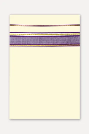 Jivanaa Kora - Double Layered Dhoti With Fancy Borders For Men (Assorted Border & Colors) | Uathayam