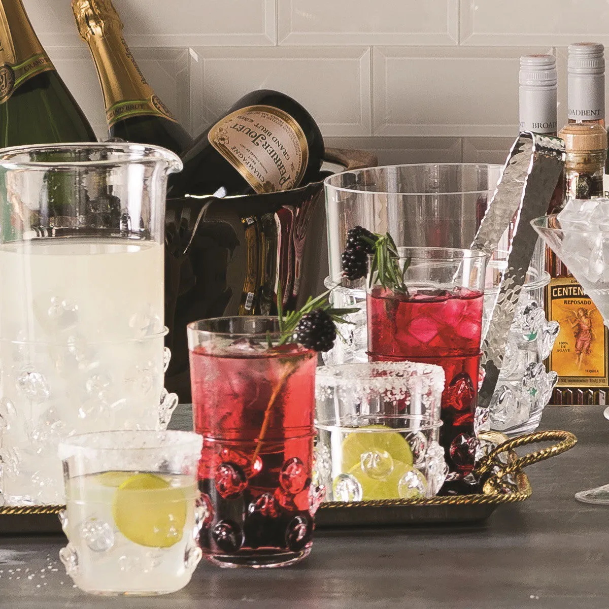 Juliska Florence Ice Bucket with Tongs