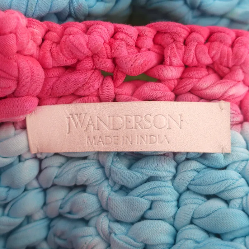 JW Anderson Rainbow Striped Knitted Shopper Tote