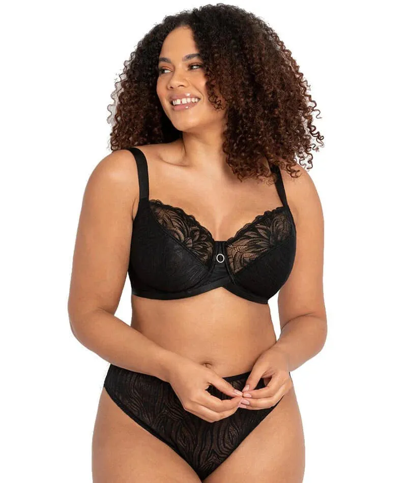 Lace Daze Balcony Bra In Black - Curvy Kate