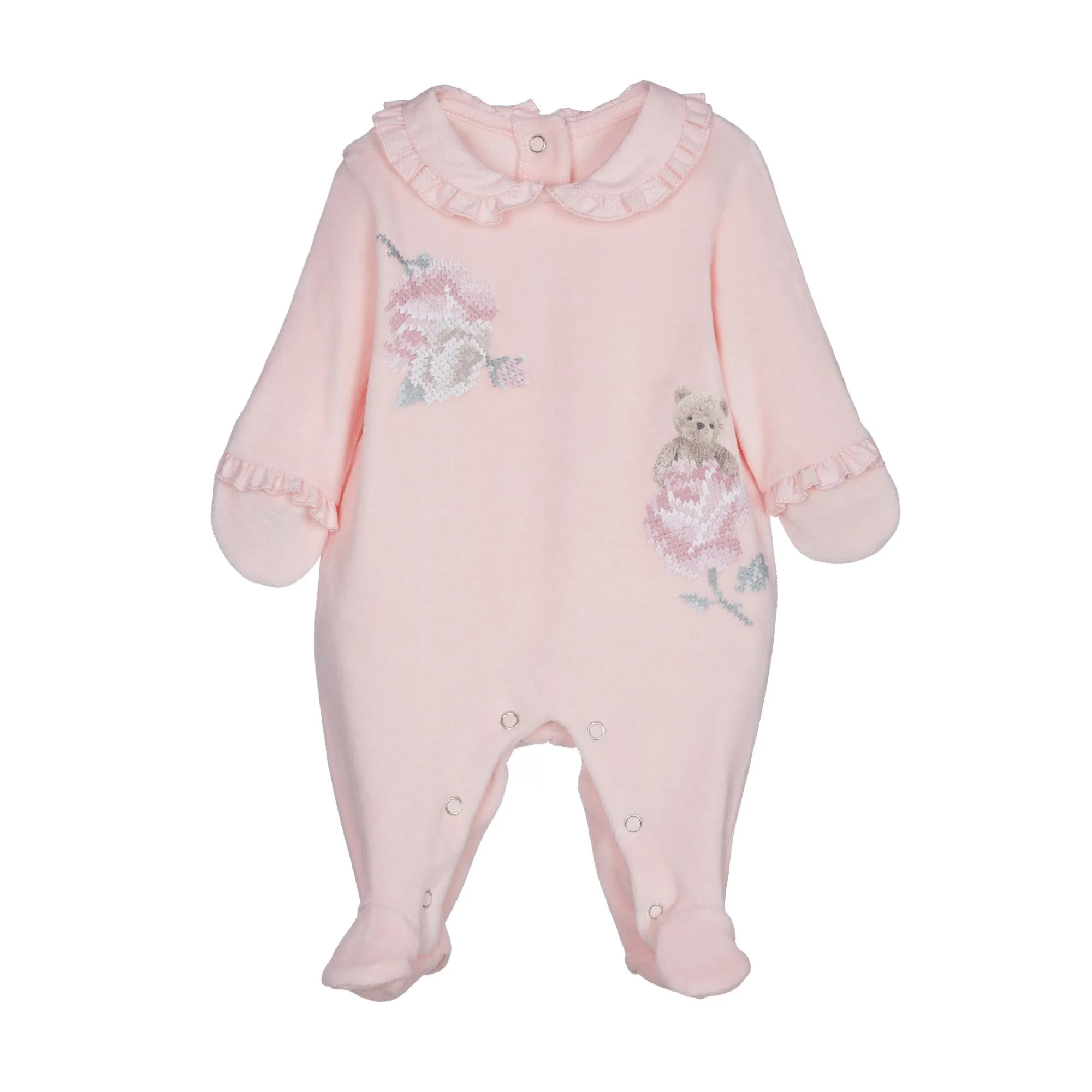 LAPIN HOUSE - Rose Bear Babygrow & Hat - Pink