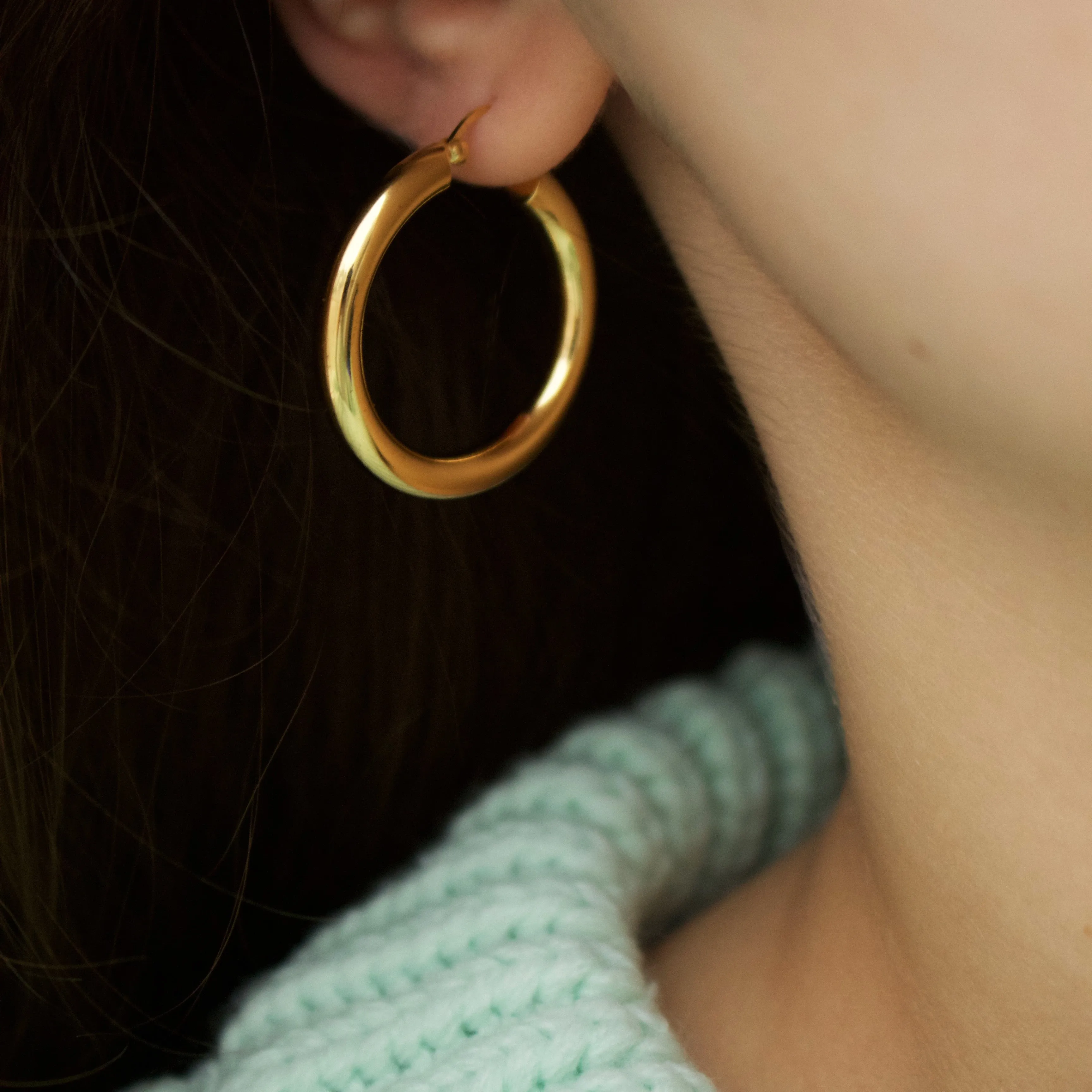Large Luxe Chunky Hoop Earrings