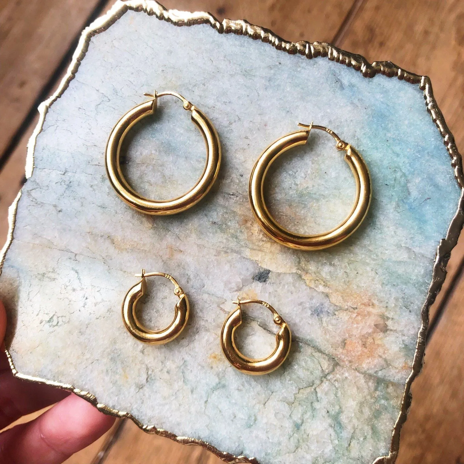 Large Luxe Chunky Hoop Earrings