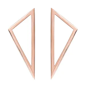 Large Triangle Earrings | Rose Gold