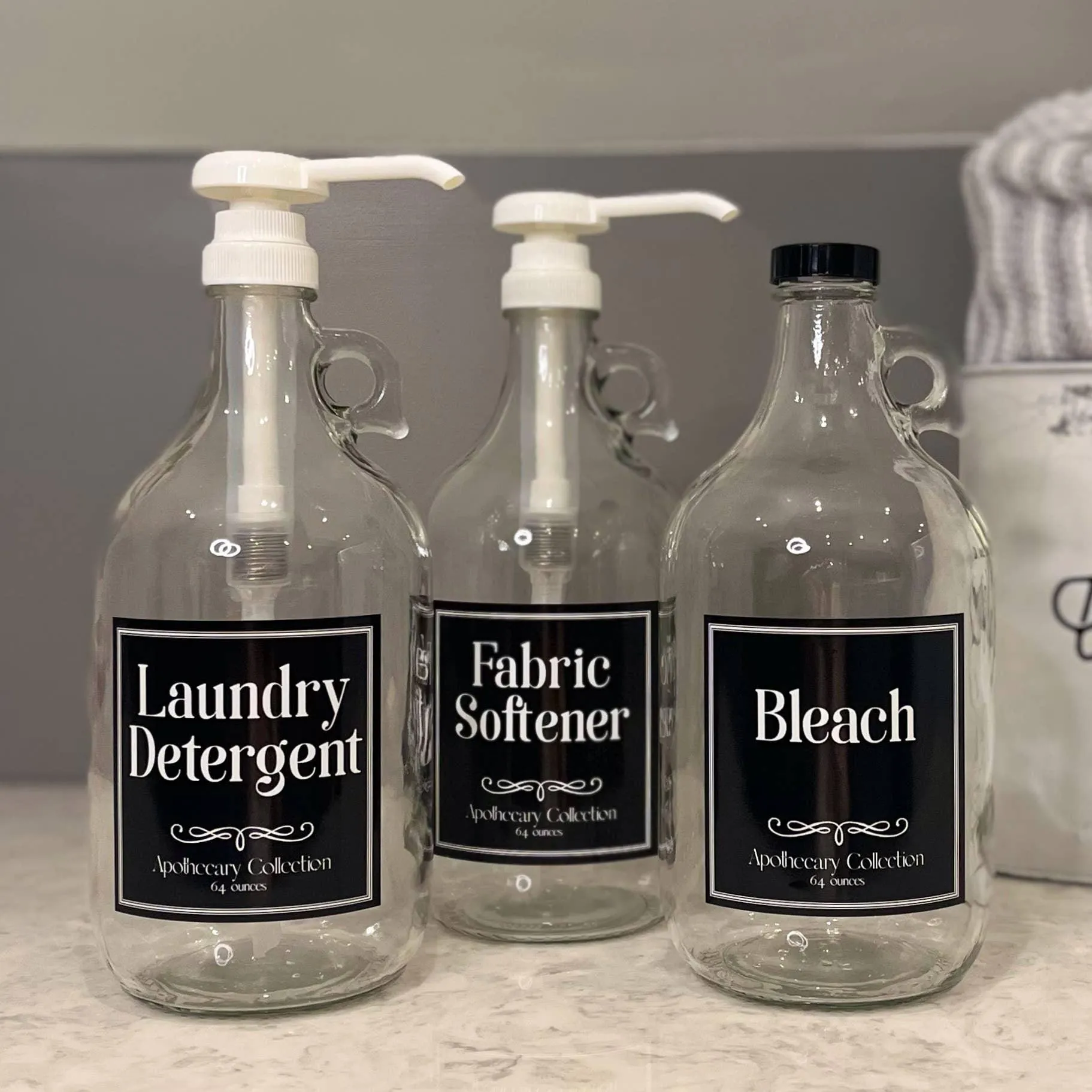 Laundry Detergent 64oz Glass Bottle
