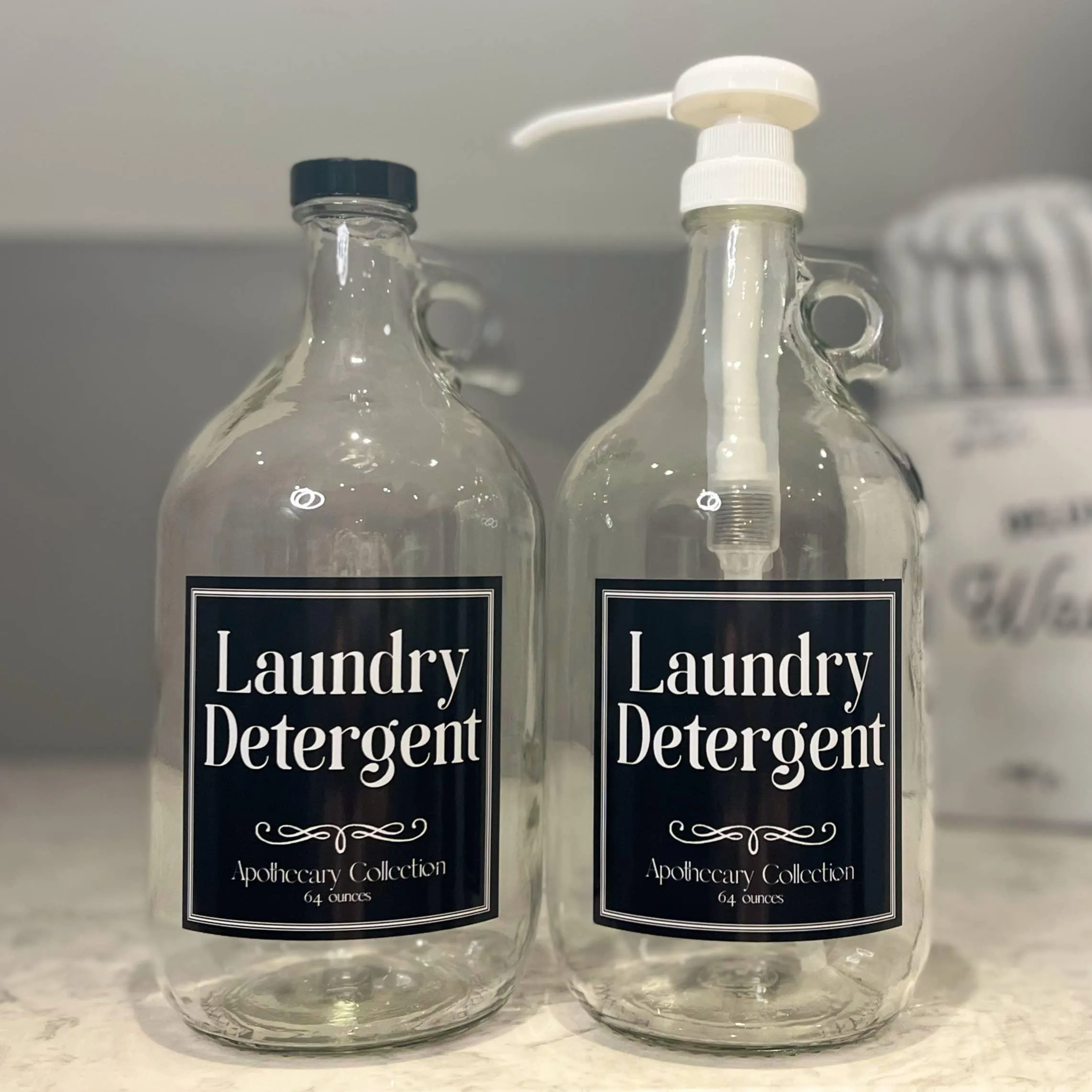 Laundry Detergent 64oz Glass Bottle