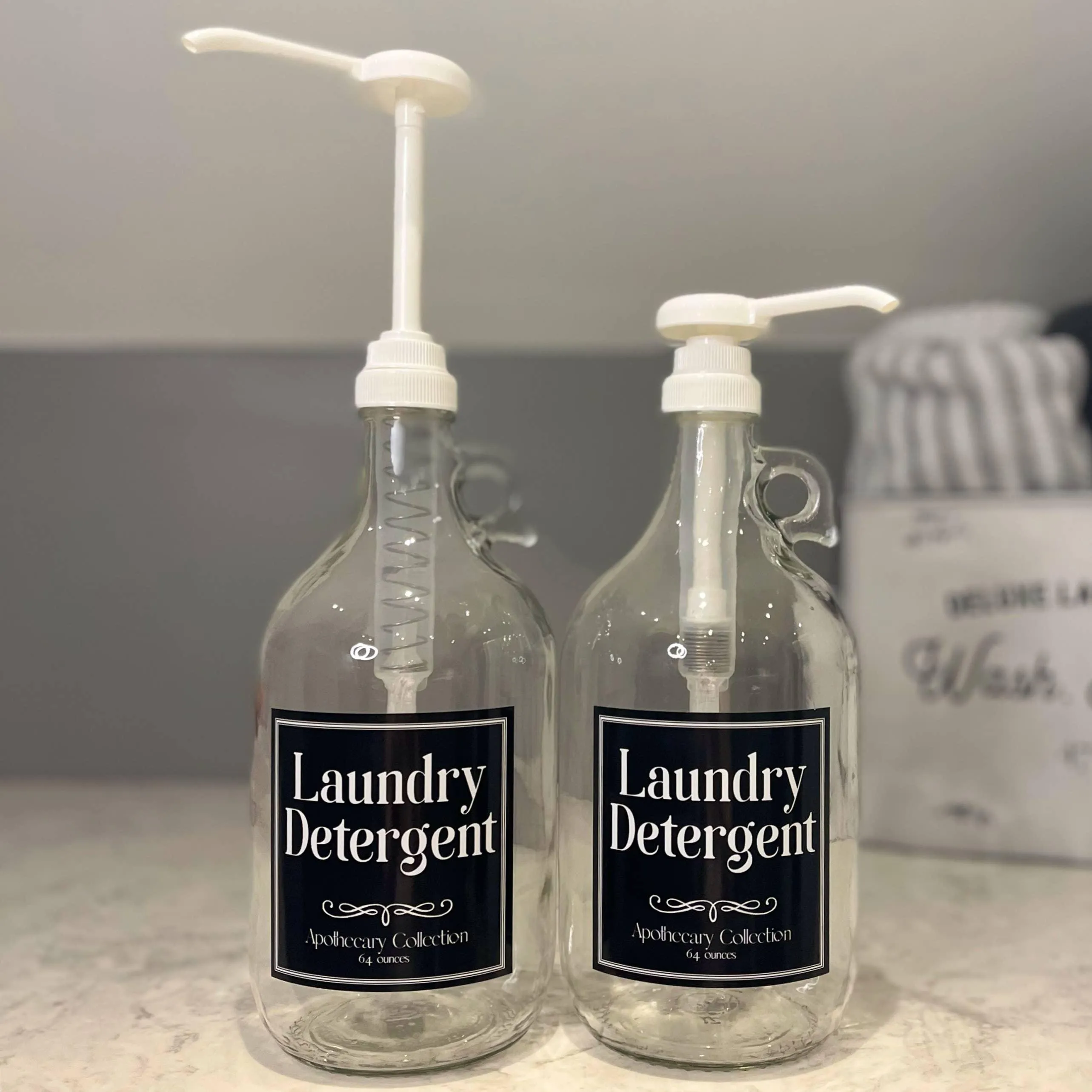 Laundry Detergent 64oz Glass Bottle