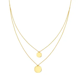 Layered Double Mini Disc Necklace