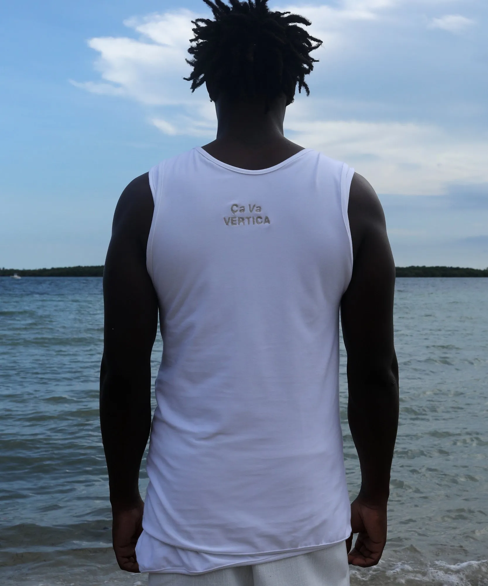 LAYERED TANK, WHITE