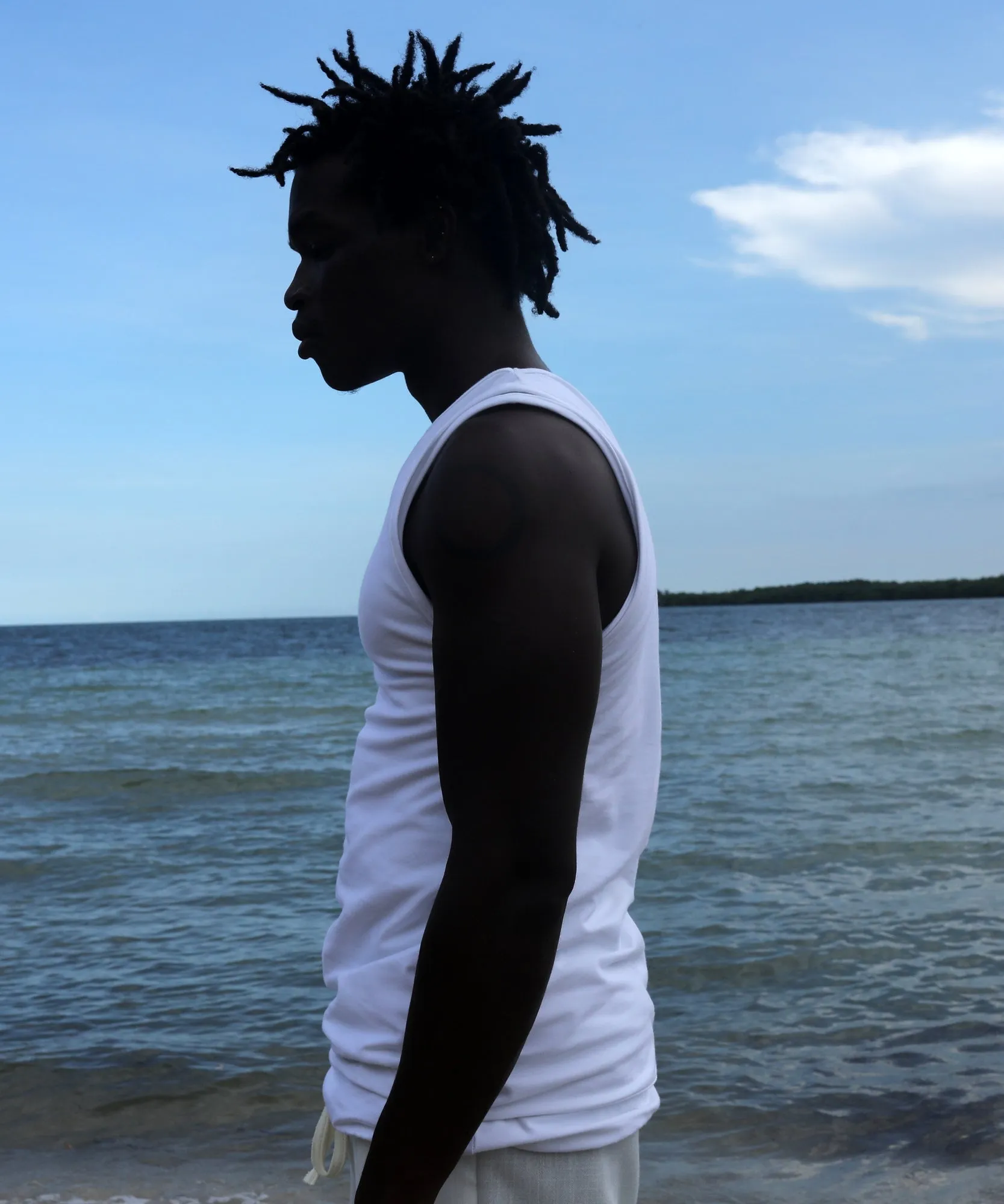 LAYERED TANK, WHITE