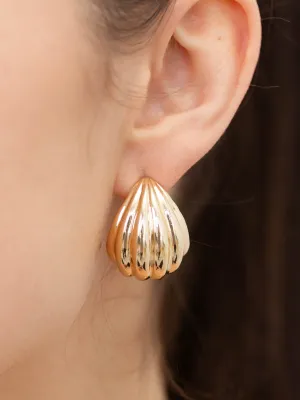 Layered Teardrop Post Earring
