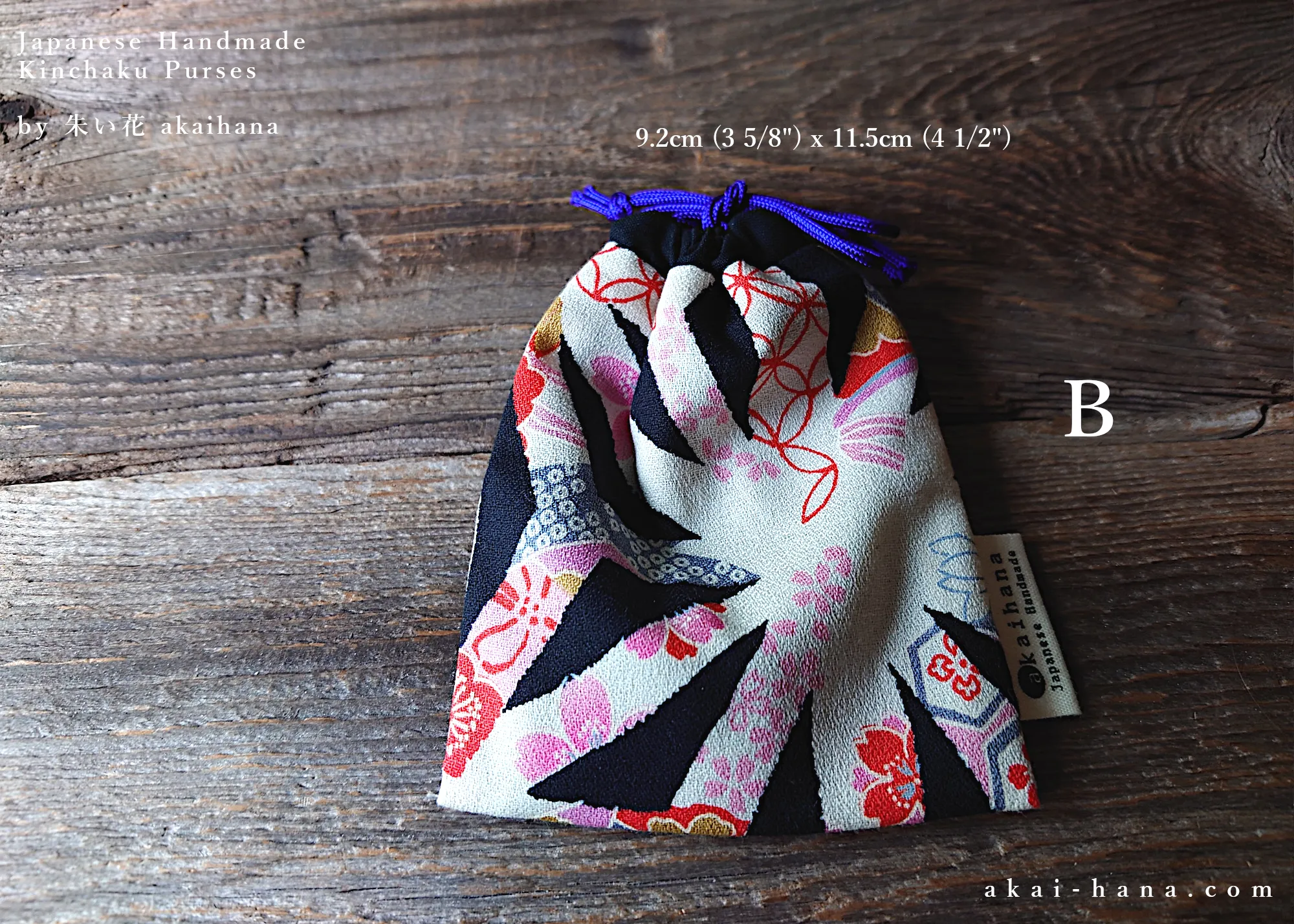 Little Kinchaku Purse, Hanayaka Remnants various size ⦿kpjf1100A