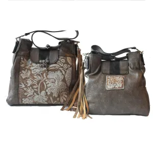 London Tote Handbag in Lily Print by Christina Hankins