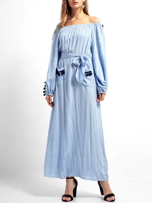 Long-sleeved Dress In Muslim Style