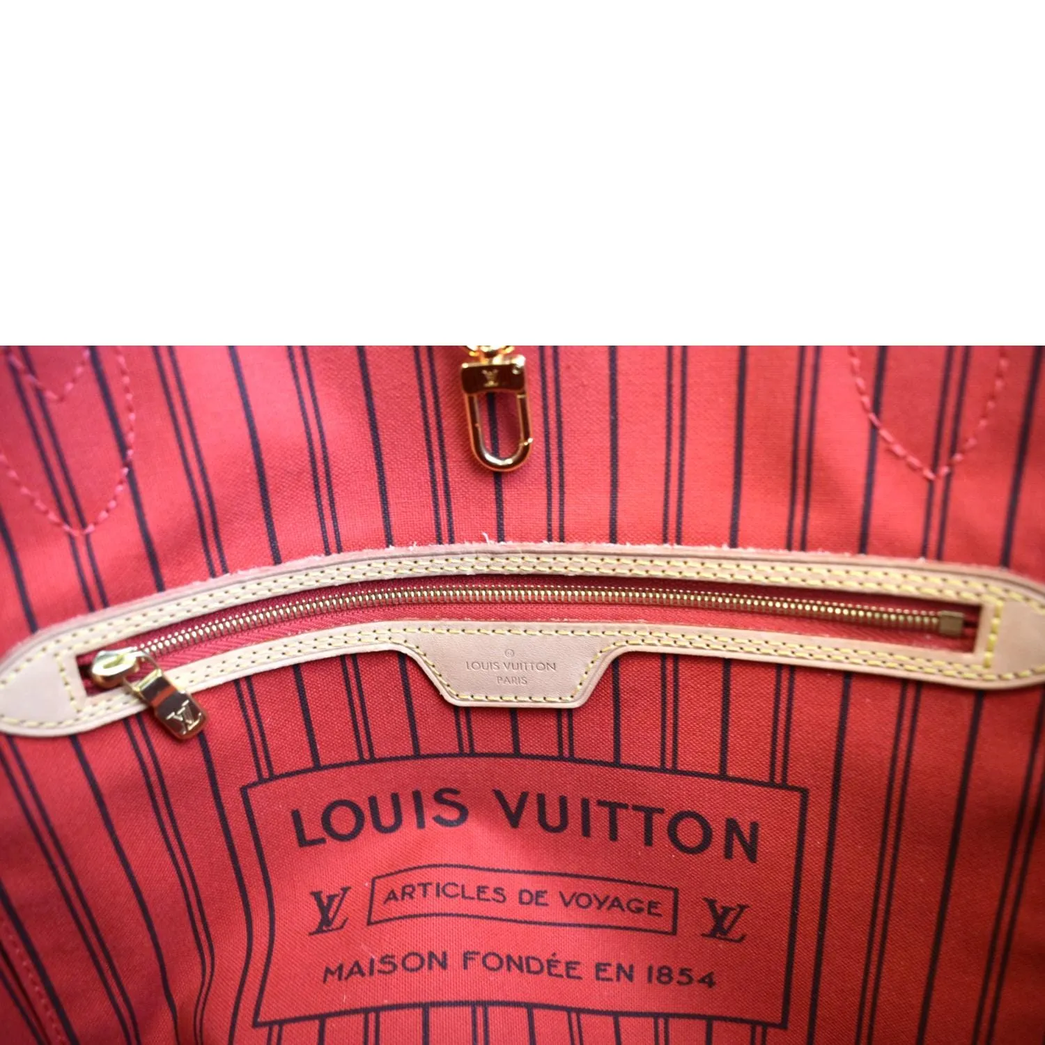 LOUIS VUITTON Neverfull MM Monogram Canvas Tote Bag Brown