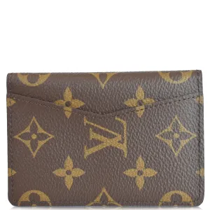 LOUIS VUITTON Pocket Organizer Monogram Canvas Wallet Brown