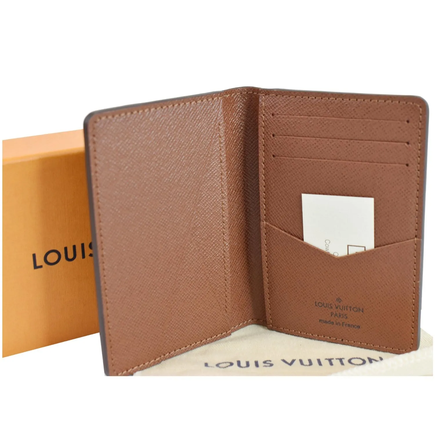 LOUIS VUITTON Pocket Organizer Monogram Canvas Wallet Brown