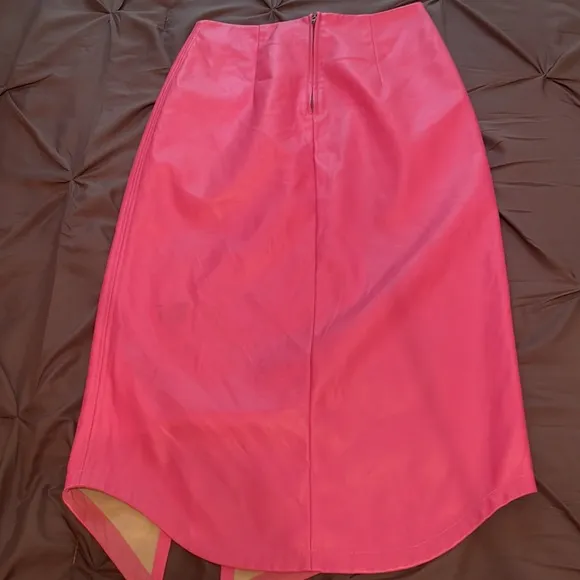 Maeve Faux Leather Midi Skirt