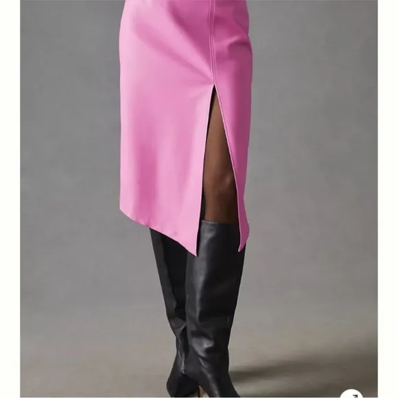 Maeve Faux Leather Midi Skirt