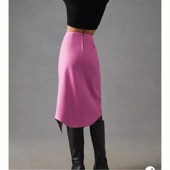 Maeve Faux Leather Midi Skirt
