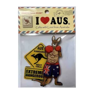 Magnet MDF Kangaroo Road Sign
