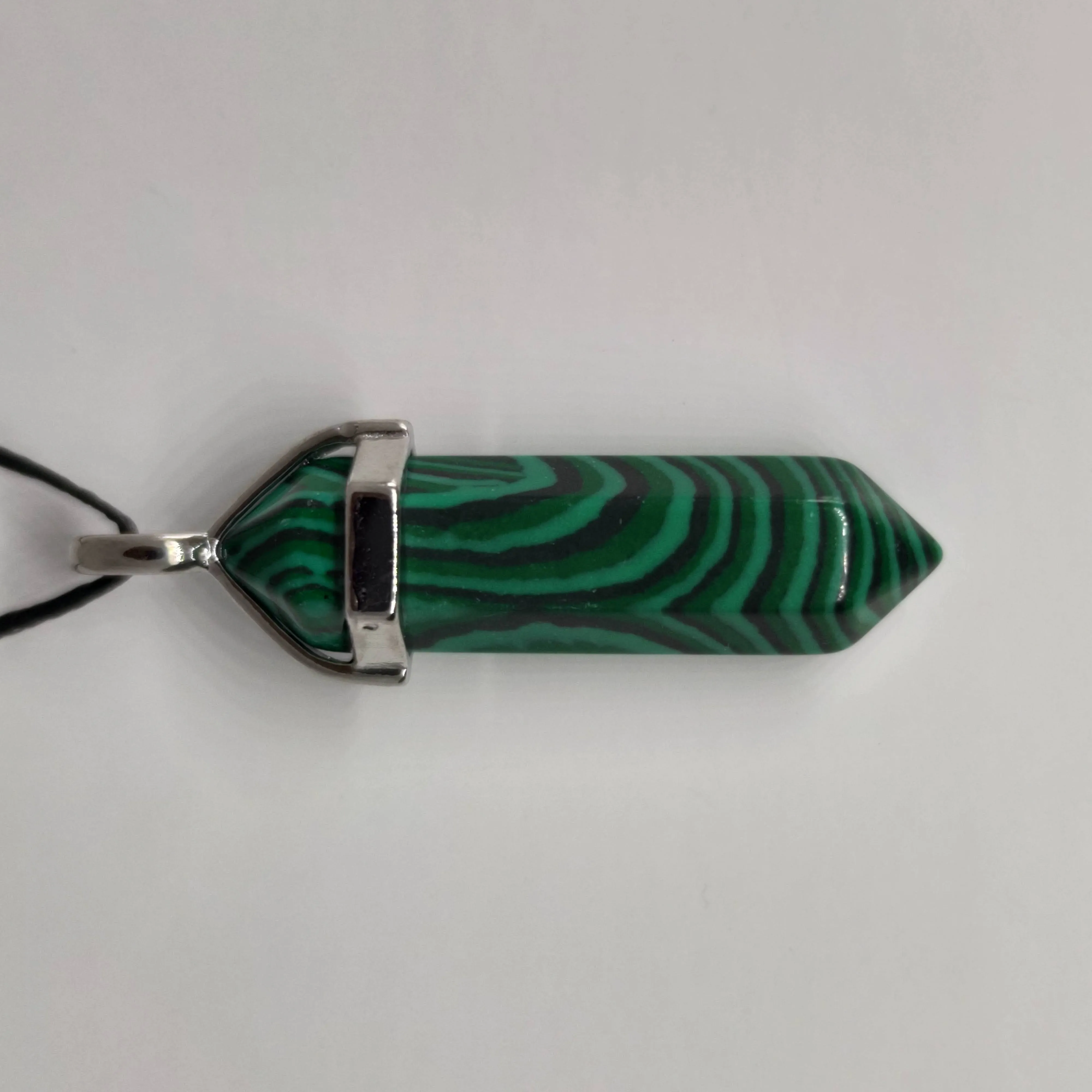Malachite Crystal Point Pendant