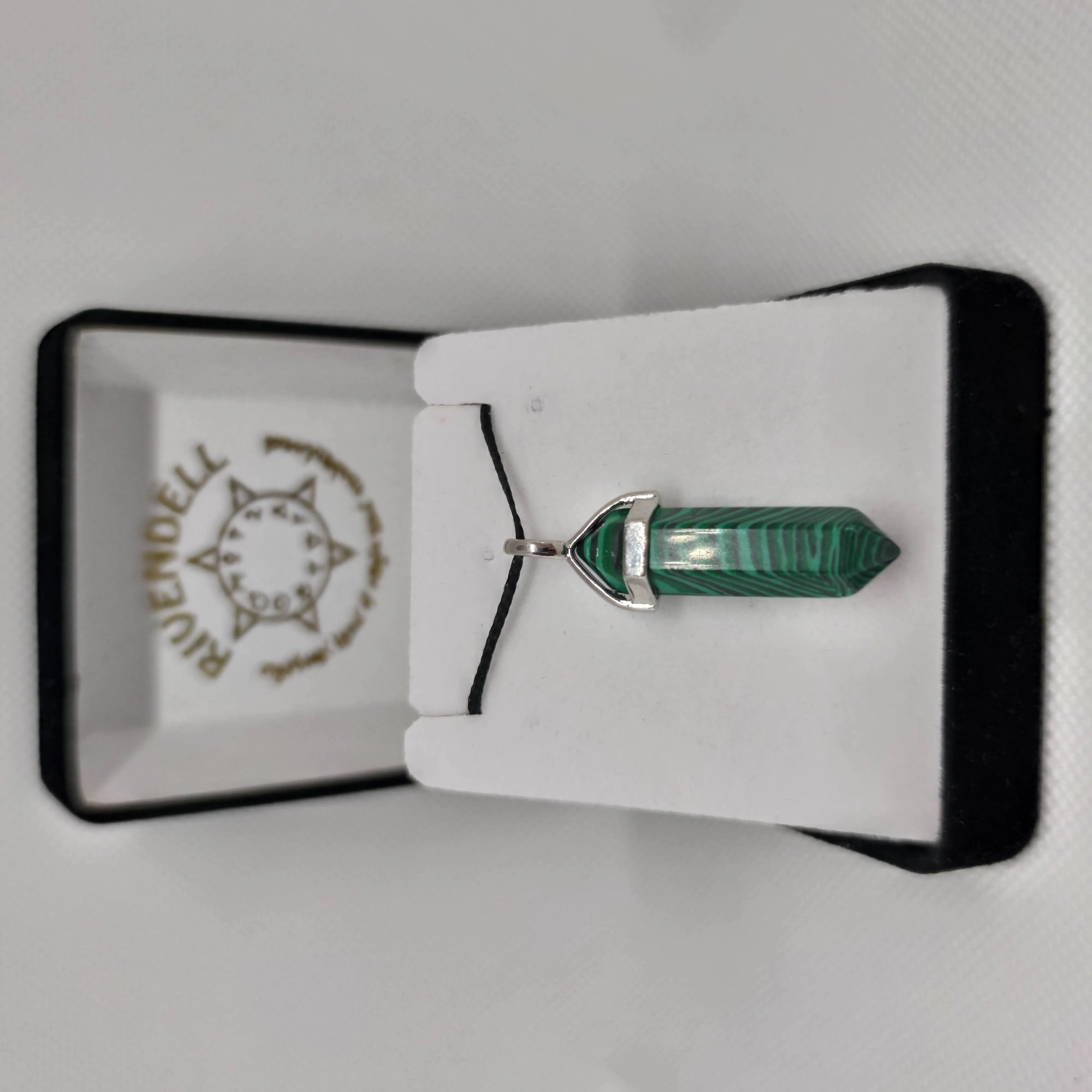 Malachite Crystal Point Pendant