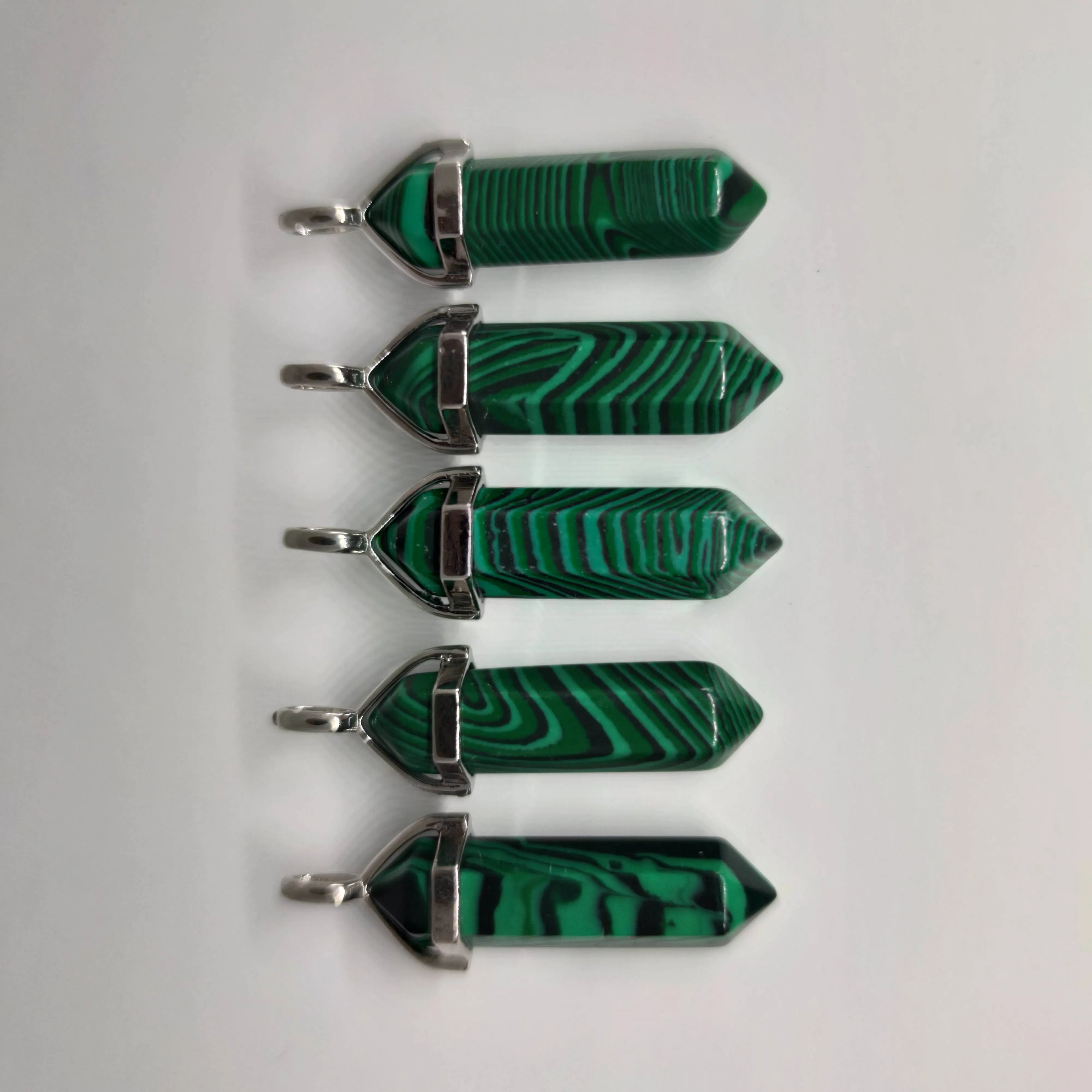 Malachite Crystal Point Pendant