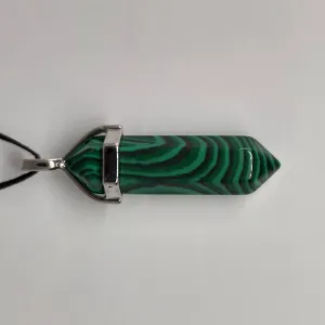 Malachite Crystal Point Pendant