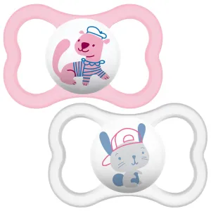 MAM Air Soother Pink 6m  2Pk