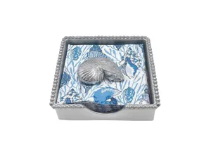 Mariposa Nautilus Shell Beaded Napkin Box Set