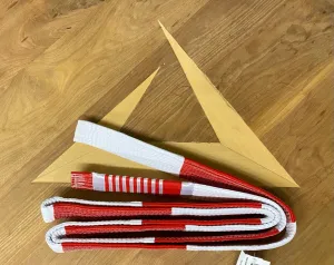 Master BJJ Coral Belt - Red & White - 8th Grade
