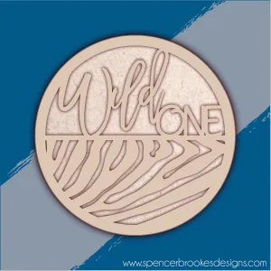 MDF Layered Wild One Plaque - Zebra Print
