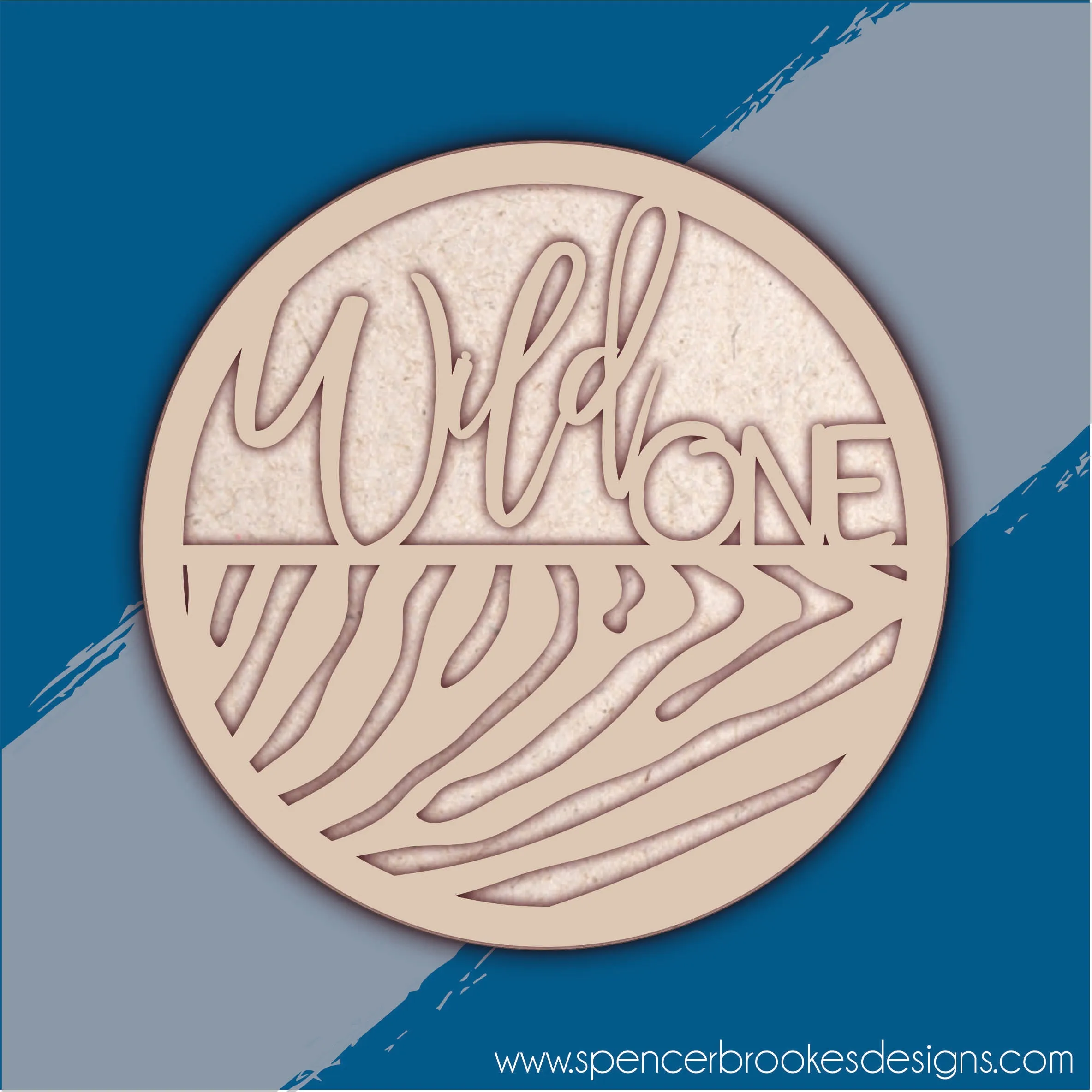 MDF Layered Wild One Plaque - Zebra Print
