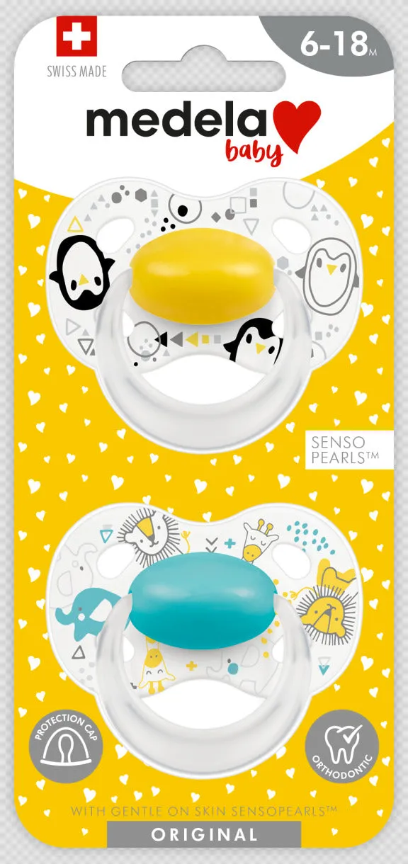 Medela Baby Pacifier Original, 6-18M Unisex Duo
