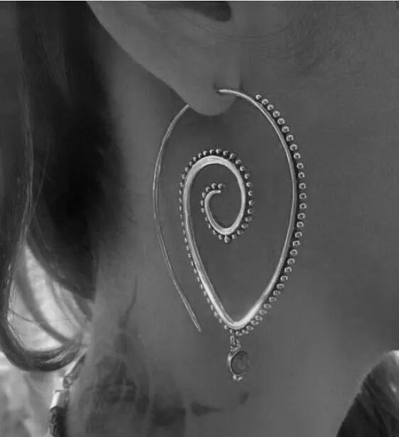 Meyfflin 8 Types Big Swirl Hoop Earrings for Women 2017 New Bohemian Geometric Earring Female Punk Round Boho Jewelry bijoux