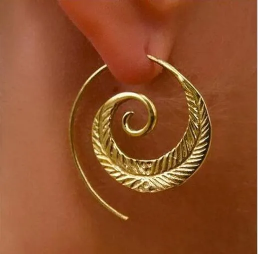 Meyfflin 8 Types Big Swirl Hoop Earrings for Women 2017 New Bohemian Geometric Earring Female Punk Round Boho Jewelry bijoux