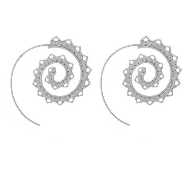 Meyfflin 8 Types Big Swirl Hoop Earrings for Women 2017 New Bohemian Geometric Earring Female Punk Round Boho Jewelry bijoux
