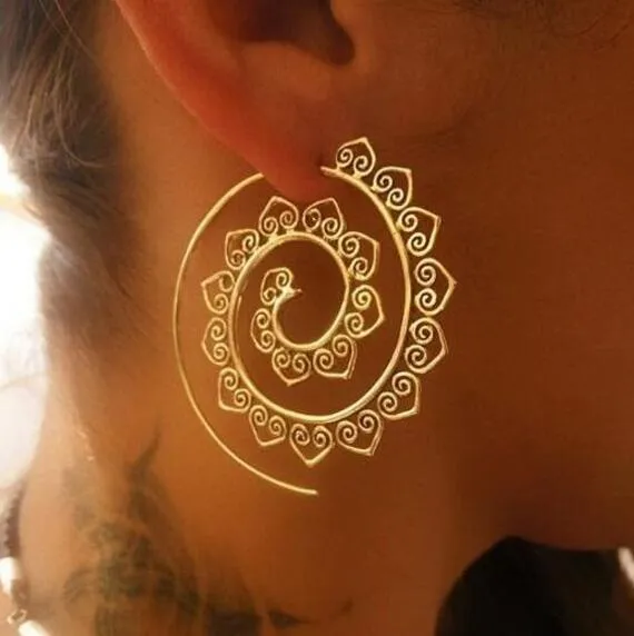 Meyfflin 8 Types Big Swirl Hoop Earrings for Women 2017 New Bohemian Geometric Earring Female Punk Round Boho Jewelry bijoux