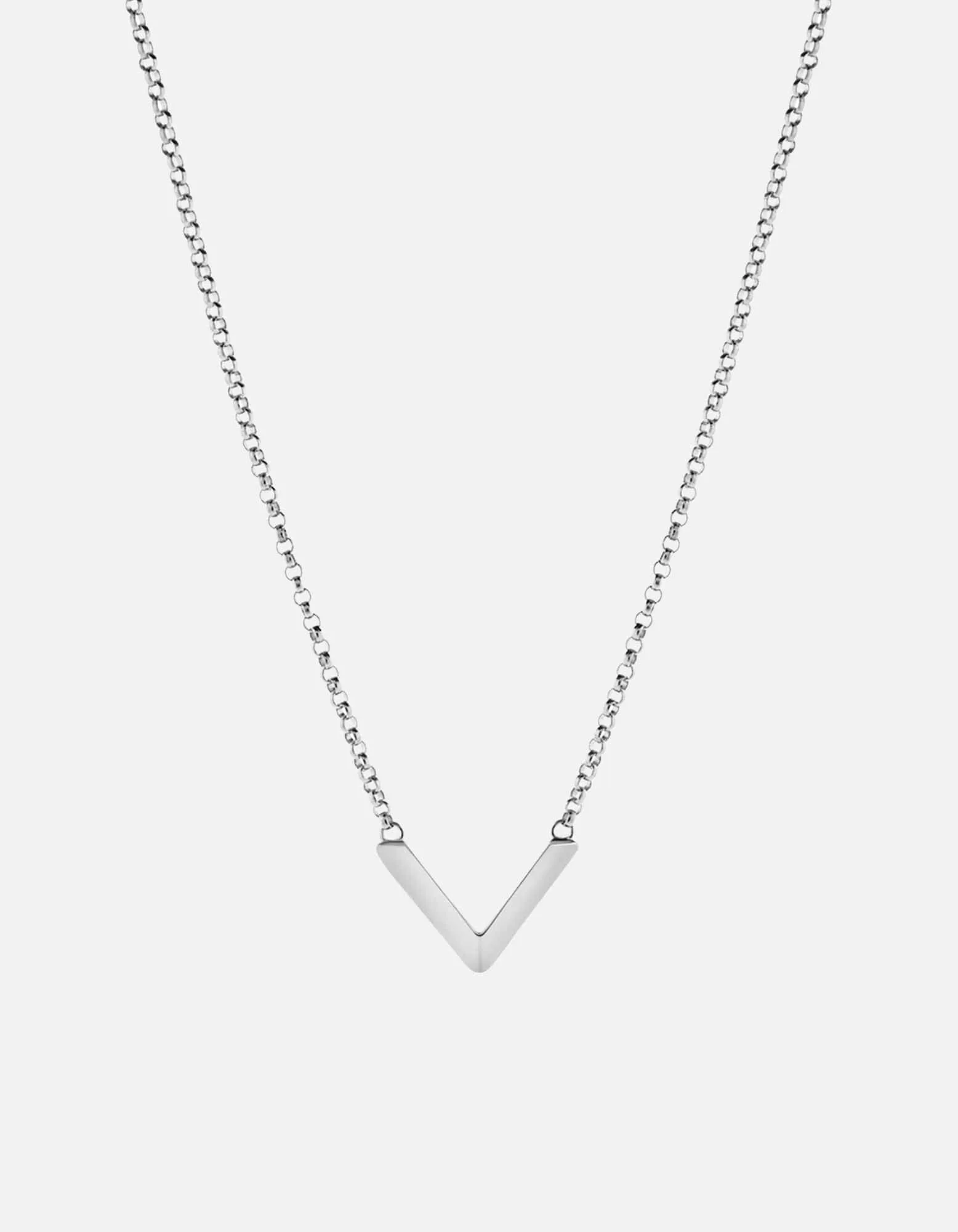 Mini Angular Necklace, Sterling Silver
