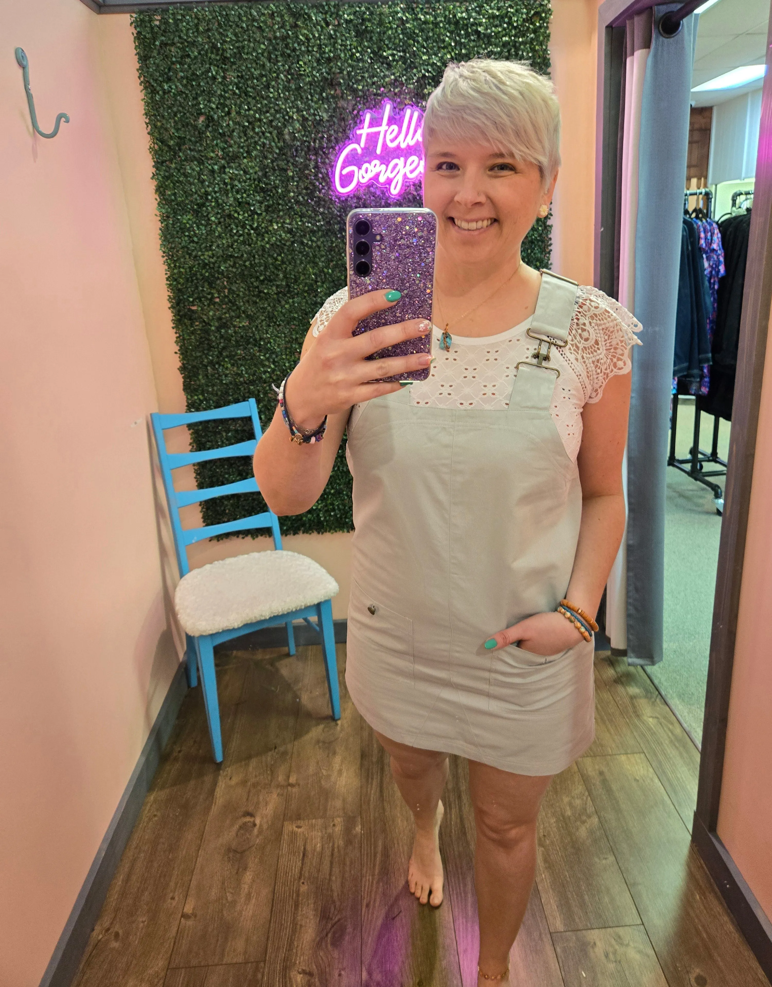 Mint Jumper Dress